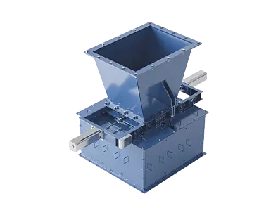 Шиберный затвор ножевого типа с пневматическим приводом